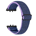 Miniatyrbillede 1 af 5: Vævet Armbånd i Elastisk Materiale til Samsung Galaxy Fit3 SM-R390, Sort Kobling Style L
