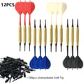 Plastic Darts for Electronic Dartboards, 12 Soft Tip Darts