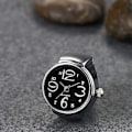 Pikkukuva 2 / 3: Sormuskello Creative Elastic Round Quartz Sormuskellot, Ystävänpäiväksi unisex black