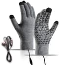 USB Uppvärmda Handskar - Dam - Varma Vinterhandskar - Touchscreen Stickade Handskar