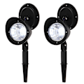 Miniatyrbilde 1 av 4: 2-pakning Solcelle LED-spotlight for utendørs, hage, gårdsplass, landskap, flomlys, vanntett