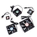 Miniatyrbillede 3 af 5: DC 5V USB børsteløs ærmeblæser Fen Dator PC Silent Coole Sort 6cm Sort Black 6cm