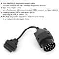 Miniatyrbillede 4 af 6: OBD2-adapterkabel 16-benet hun til 20-benet diagnostikkabelstik Passer til E36 E39 X5 Z3
