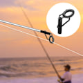Miniatyrbilde 4 av 5: 8 stk Fiskestangguide, Reparasjonssett for Fiskestang i Rustfritt Stål, Fiskestangringer for Saltvann og Ferskvannsfiskestang (Svart)