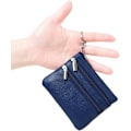 Miniatyrbild 2 av 6: Äkta läder myntbörs för damer, Mini Pouch Change Wallet, ZQKLA