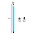 Miniatyrbilde 3 av 4: 2 i 1 Universal Stylus Penn for alle Touchscreen Nettbrett Mobiltelefoner med 8 ekstra utbyttbare myke gummispisser 4 stk Svart/Kongelig Blå/Grønn/