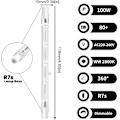 Miniatyrbillede 4 af 5: 100W 118mm R7s Dæmpbar Halogenpære Varmt Hvid 2800K (5 stk)