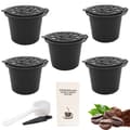 Återanvändbara Kaffekapslar Nespresso, 5-pack svart