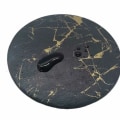 Miniatyrbillede 3 af 4: 4-pakke glas baserer sort marmor guld pu sort