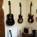 Miniatyrbild 6 av 11: Gitarrhängare | Väggmonterad Gitarrhållare | Universalt Väggfäst Intsrumentstativ Svart svart