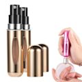 Miniatyrbild 1 av 11: 2-Pack Mini Refill Parfymflaska - Påfyllningsbar Resebehållare 5ml Guld guld
