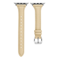 Pikkukuva 2 / 2: Nahkarannan rannekoru Apple Watch 38/40/41 1/2/3/4/5/6/7/Katso kapea keltainen keltainen