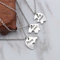 Miniatyrbild 5 av 5: Brythjärta i 3 Delar Mor Syster Dotter Halsband silver