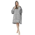 Miniatyrbilde 1 av 5: Hoodie teppe - Overstore hette genser teppe snuggie grå grå one size