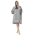 Miniatyrbillede 1 af 5: Hoodie -tæppe - Oversize Hood Shirt Tæppe Snuggie Gray grå one size