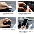 Miniatyrbillede 7 af 11: 360 ° Magnet Mobil Holder Self -adhæsiv bilholder sølv sølv