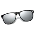 Miniatyrbillede 3 af 5: Clip-on Wayfarer solbriller spejlglas til eksisterende briller sort