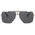 Miniatyrbillede 2 af 2: Moderne Eksklusive Pilot Aviator Solbriller Guld Sort guld