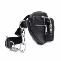 Miniatyrbild 6 av 11: Svart Midjeväska Magväska Bum Bag Cross Body Väska Skinn Läder svart