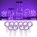 Pikkukuva 1 / 11: 10-pakkaus 1 m mini LED-valon silmukka akkukäyttöinen violetti lila
