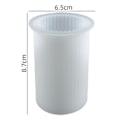 Miniatyrbillede 4 af 4: DIY silikone lys form ribbed stearin lys hvid