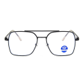 Miniatyrbilde 2 av 3: Black Aviator Computer Glasses med blå lysfiltre uten styrke svart