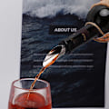 Miniatyrbilde 3 av 9: Rustfritt stål Air Ababel - Decanting Pip for Wine sølv