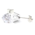Miniatyrbild 3 av 5: 2-pack Silver Kristall Piercing Örhänge Piercingsmycke - 4mm silver