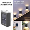 Miniatyrbild 7 av 7: 2-Pack Solcellslampa för Fasad, Vägg, Trapp | Utomhus Fasadbelysning Solcell Svart svart