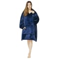 Pikkukuva 1 / 7: Hupparipeitto – Oversize hupparihuopa Snuggie tummansininen sininen one size