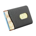 Miniatyrbillede 4 af 4: Black Card Holder til mobiltelefon i læderlæder (selvklæbende) sort