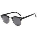 Miniatyrbillede 1 af 2: Matt Black Clubmaster solbriller sort glas sort