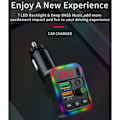 Miniatyrbilde 7 av 9: Bluetooth FM-sender Billader USB-C RGB svart