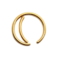 Miniatyrbillede 1 af 2: Falske Piercing Ears Lip Nose Ring Septum Lip Ring Gold guld