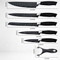 Miniatyrbillede 4 af 7: Kniv sæt 6-dele køkkenknive sort