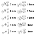 Miniatyrbild 5 av 6: 2-pack Fake Plug Fejk Töjning Örhänge Piercingsmycke Silver - 8mm silver