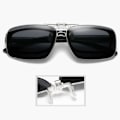 Pikkukuva 3 / 7: Flip Up Metal Clip-on aurinkolasit Flip Up hopea hopea