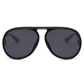 Miniatyrbilde 2 av 3: Black Aviator Pilot Solbriller Dark Glass + Senile String svart