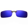 Clip-on Solglasögon Metall Blå Spegelglas 37x59mm blå