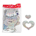 Miniatyrbild 2 av 2: Glitterdraperi med Hjärtan Metallic Silver silver