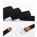 Miniatyrbillede 3 af 3: Elastisk bælte - Canvas Stof Squest med Stretch W26 -W36 White hvid