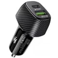 Billaddare 1x USB-A 18W, 1x USB-C PD 20W QC3.0 38W svart