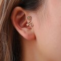 Miniatyrbilde 3 av 3: Falske helix tragus piercing ører ørepynt mansjett uten hull svart svart