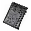 Miniatyrbillede 1 af 2: Kortholder med lynlås Wallet Skins - Sort sort