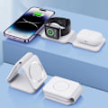 Pikkukuva 9 / 9: Taitettava langaton mobiililaturi 3-in-1 Magsafe White valkoinen