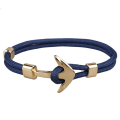 Miniatyrbilde 1 av 2: Trendy stoffarmbåndstau med anker i metallblått/gull blå