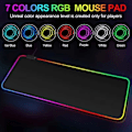 Miniatyrbilde 3 av 9: Gaming LED RGB skrivebordsmatte 80x30cm svart