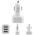 Pikkukuva 2 / 4: Universal Car Charger 3 USB 5.1A: lla valkoinen