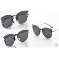 Miniatyrbilde 3 av 4: Clip On Cateye solbriller svart svart