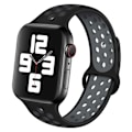 Miniatyrbillede 1 af 3: Apple Watch Kompatibel Armbånd 38/40/41 Silikone Sports Sort Grå sort